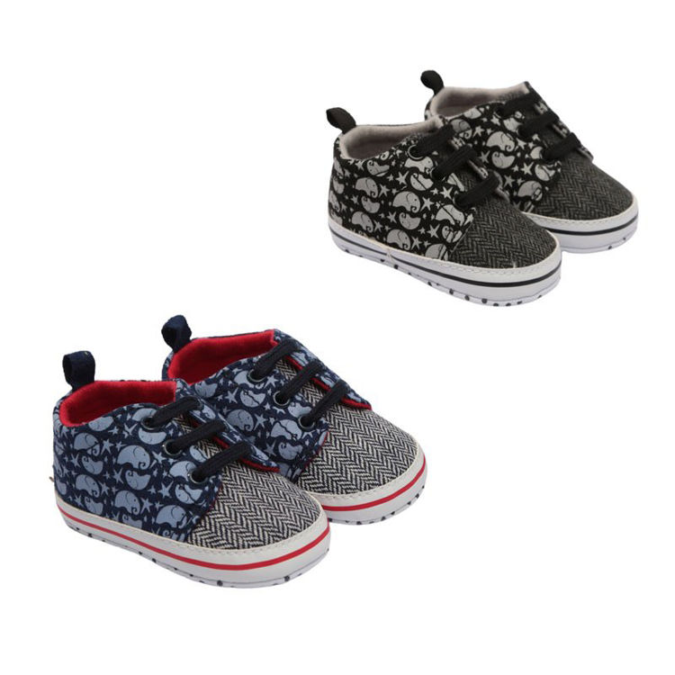 Picture of B2278: – 1430- BOYS CHEVRON TWILL TRAINERS (6-9 MONTHS)